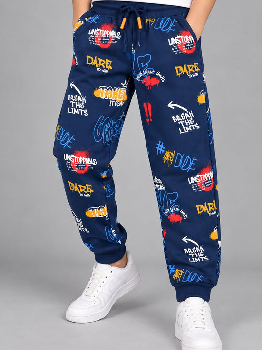 Boys Premium Soft cotton Regular Fit Printed Jogger