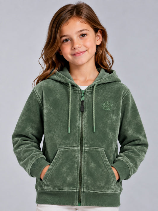 Girls Premium Soft cotton full sleeve Printed Hooded Sweatshirt