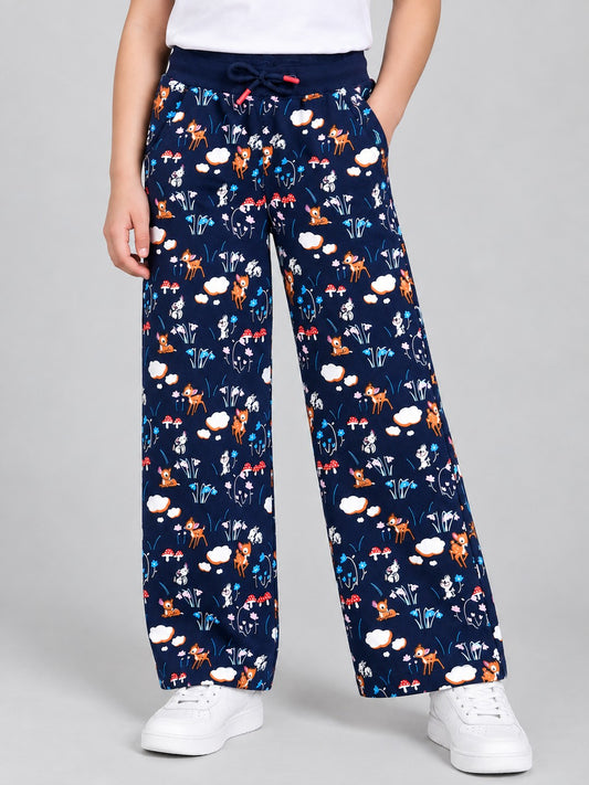 Girls Premium Soft Cotton Printed Wide Leg Pant