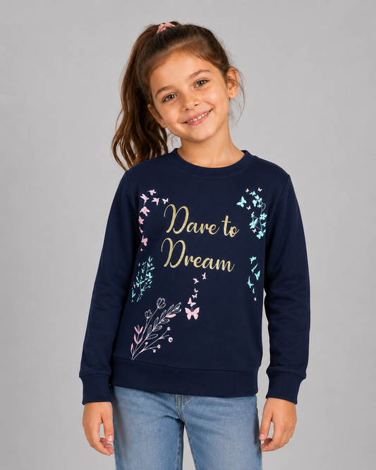 Girls Premium Soft cotton full sleeve Round Neck Sweatshirt