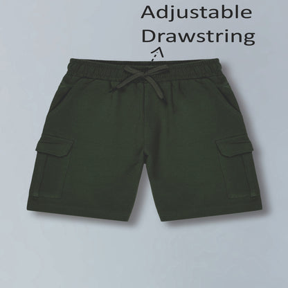 Boys Premium Cotton Cargo Pocket Shorts