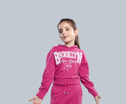 Girls Crop Hoodie Sweatshirt