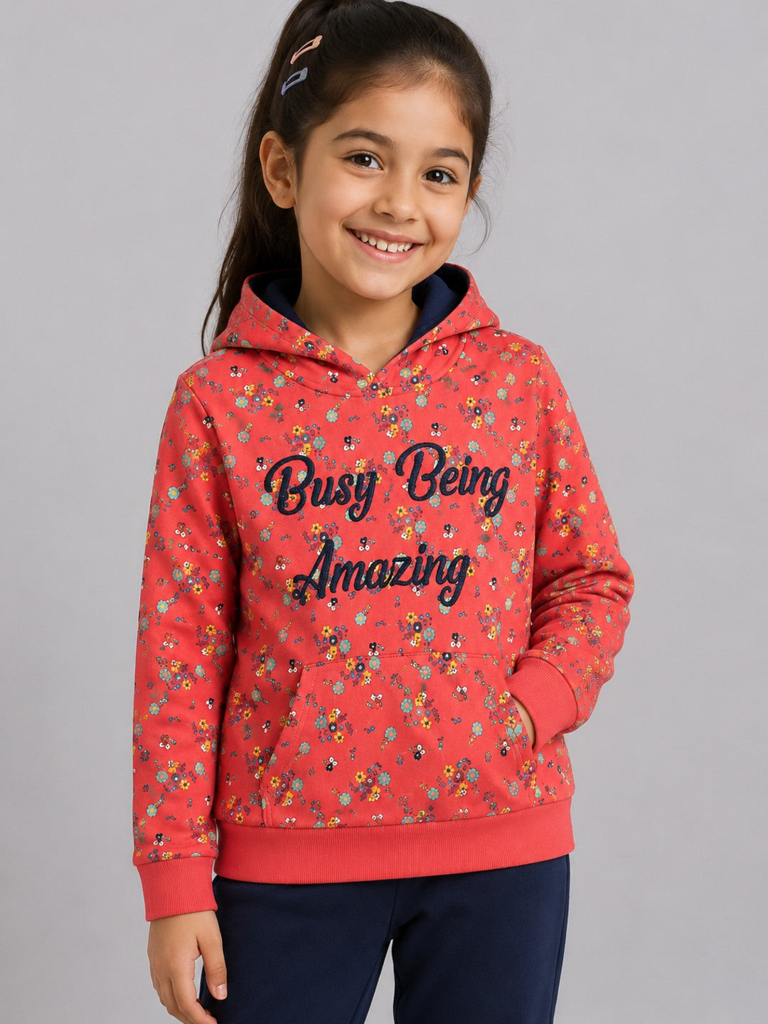 Girls Premium Soft cotton full sleeve Hooded Sweatshirt