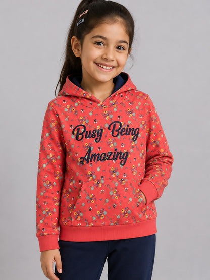 Girls Premium Soft cotton full sleeve Hooded Sweatshirt