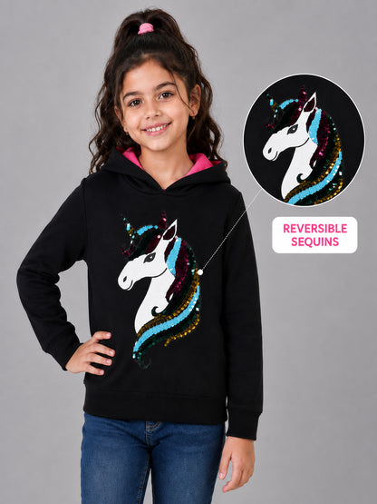 Girls Premium Soft cotton full sleeve Hooded Sweatshirt