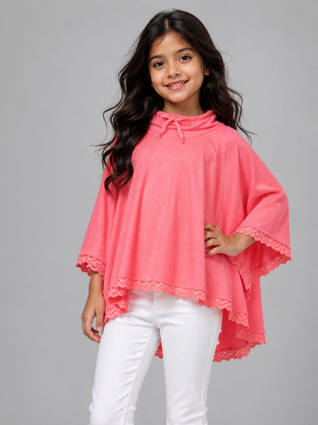 Girls Premium Soft cotton Sleeveless Poncho Sweatshirt