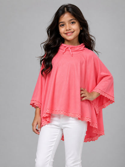 Girls Premium Soft cotton Sleeveless Poncho Sweatshirt