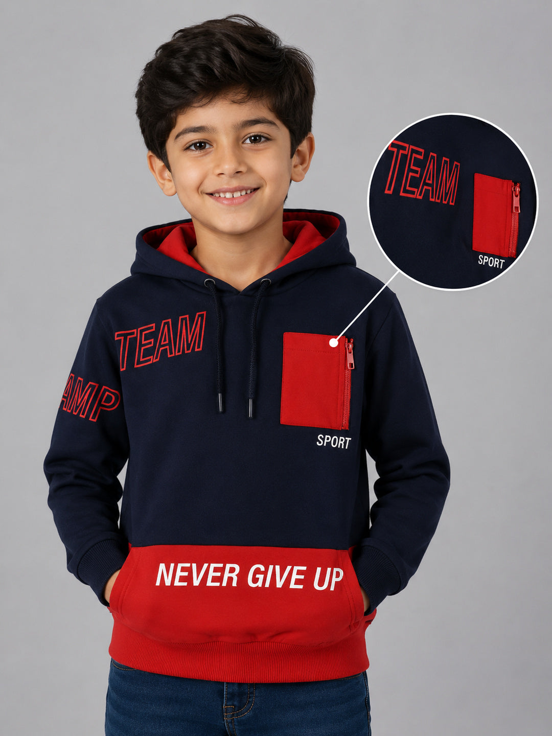 Boys Premium Soft cotton full sleeve Hooded Sweatshirt