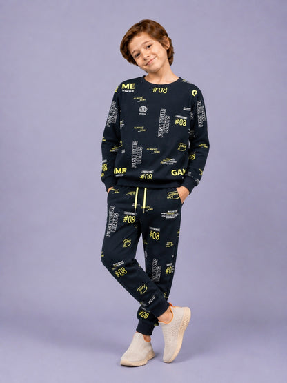 Boys Premium Soft Cotton full sleeve T-shirt and jogger pant Clothing Set