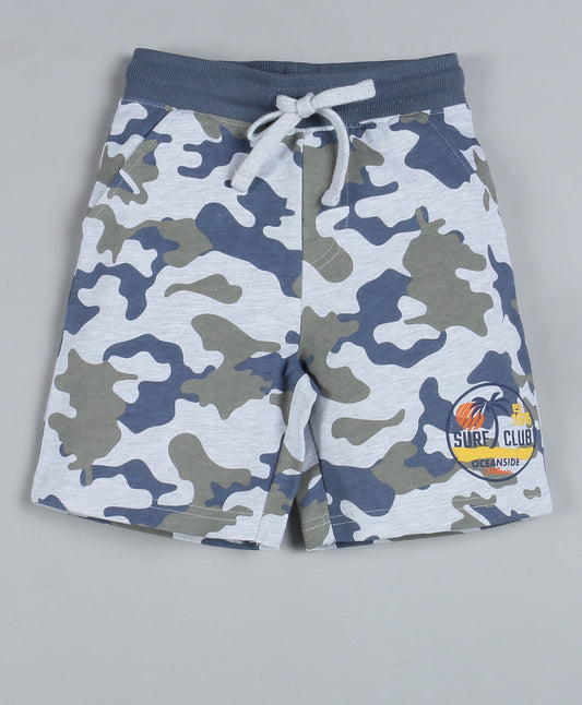 Plum Tree Boys Camoflague Printed  Shorts-CAMOFLAGUE