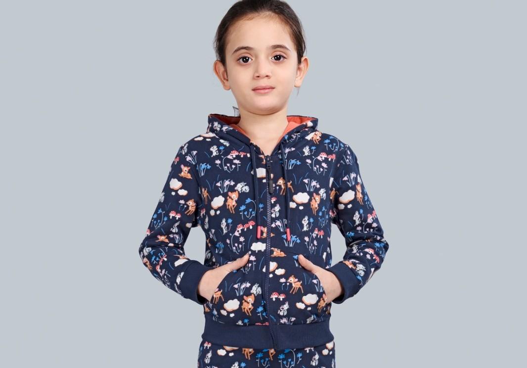 Girls Zip-up Hoodie Sweatshirt