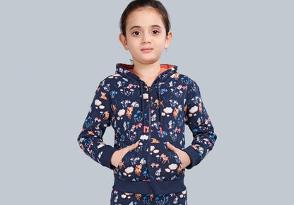 Girls Zip-up Hoodie Sweatshirt
