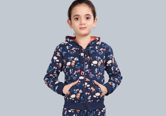 Girls Zip-up Hoodie Sweatshirt