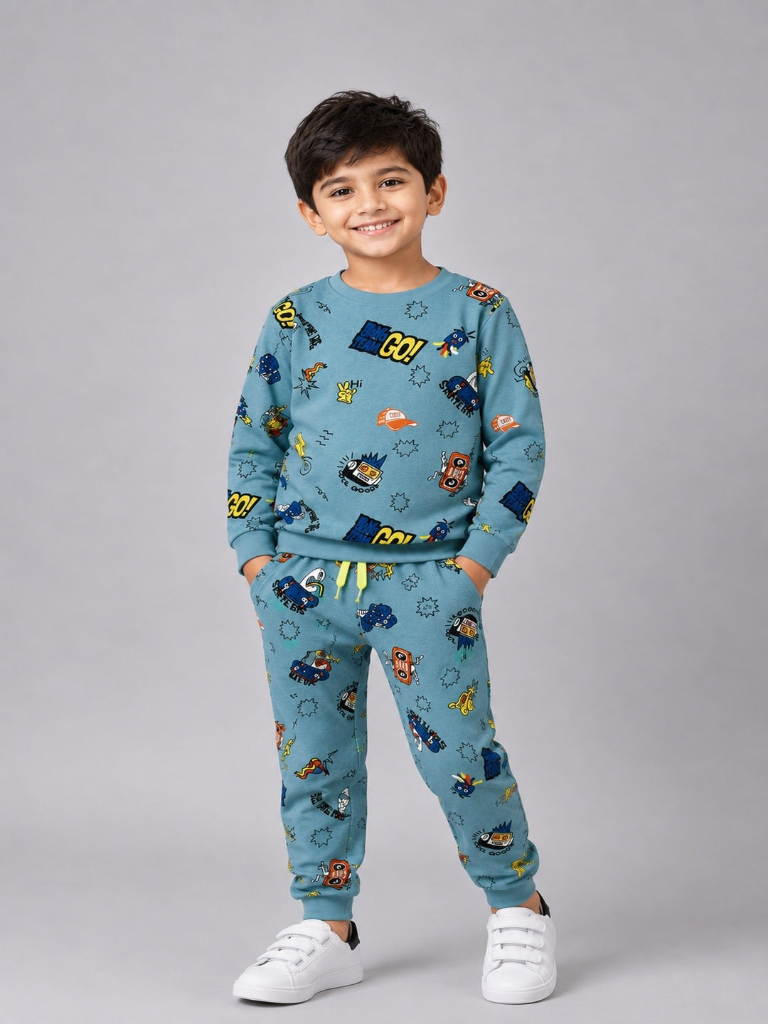 Boys Premium Soft Cotton full sleeve T-shirt and jogger pant Clothing Set