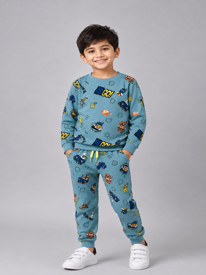 Boys Premium Soft Cotton full sleeve T-shirt and jogger pant Clothing Set