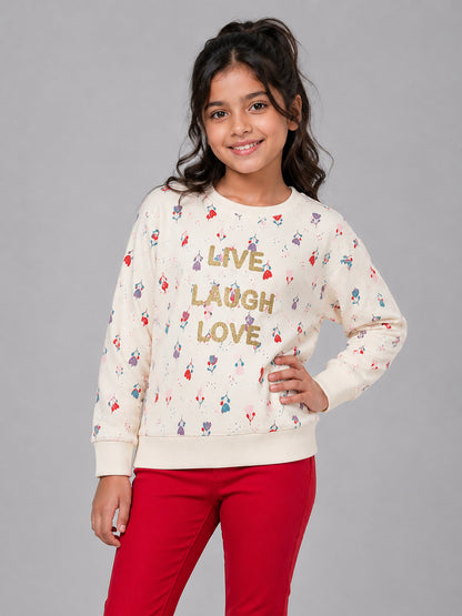 Girls Premium Soft cotton full sleeve Round Neck Sweatshirt