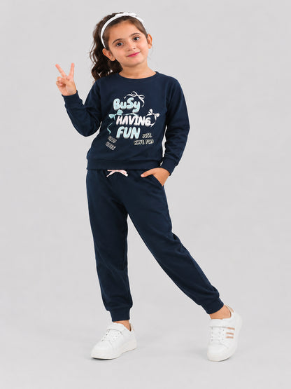 Girls Premium Soft Cotton Full sleeve T-shirt and jogger pant clothing set