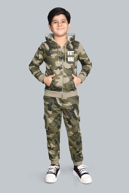 Boys Camo Cargo Pocket Jogger Pants