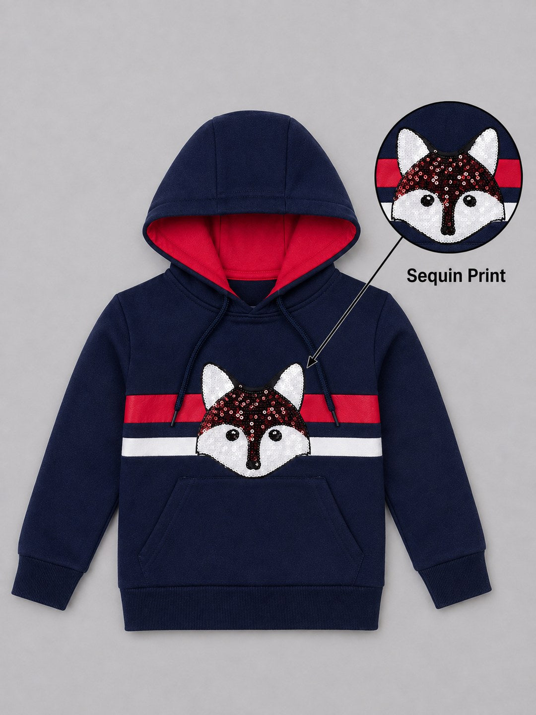 Girls Premium Soft cotton full sleeve Printed Hooded Sweatshirt