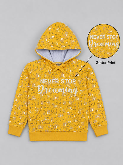 Girls Premium Soft cotton full sleeve Printed Hooded Sweatshirt