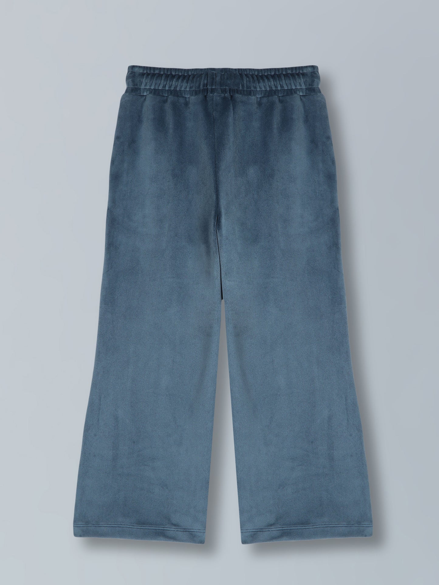 Girls Crown Stone wide leg relaxed Fit Cotton Trouser - Midnight Blue