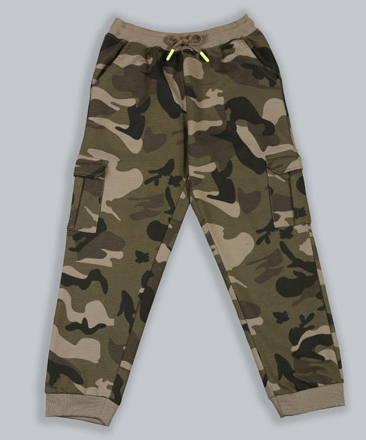 Boys Camo Cargo Pocket Jogger Pants