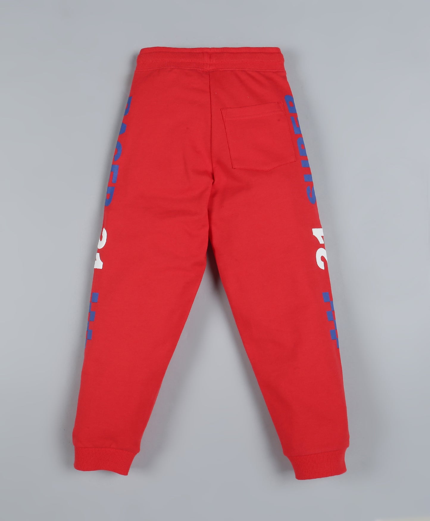 Plum Tree Boys Racer Print Jogger Track Pant-RED