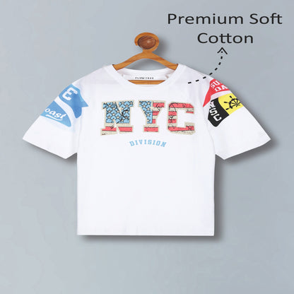 Boys Premium Cotton  Printed Oversized T-shirt pack of  2