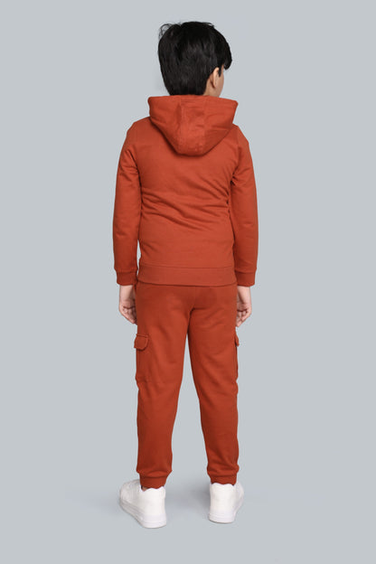 Boys Hooded Reversable Sequin  Sweatshirt And Cargo Pocket Jogger Pants