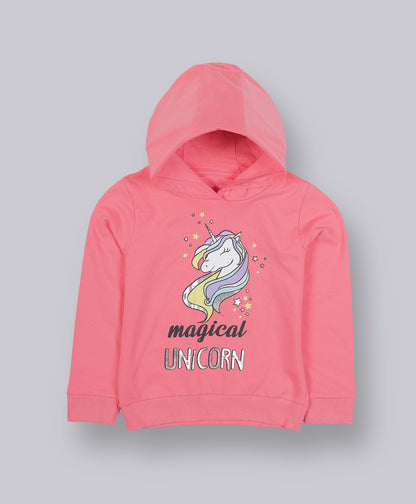 Unicorn Printed Hoodie Sweatshirt pack of 2- Pink
