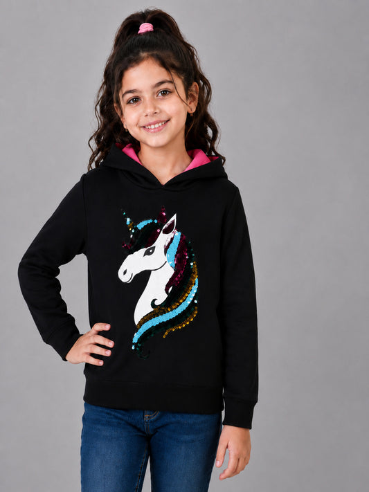 Girls Premium Soft cotton full sleeve Hooded Sweatshirt
