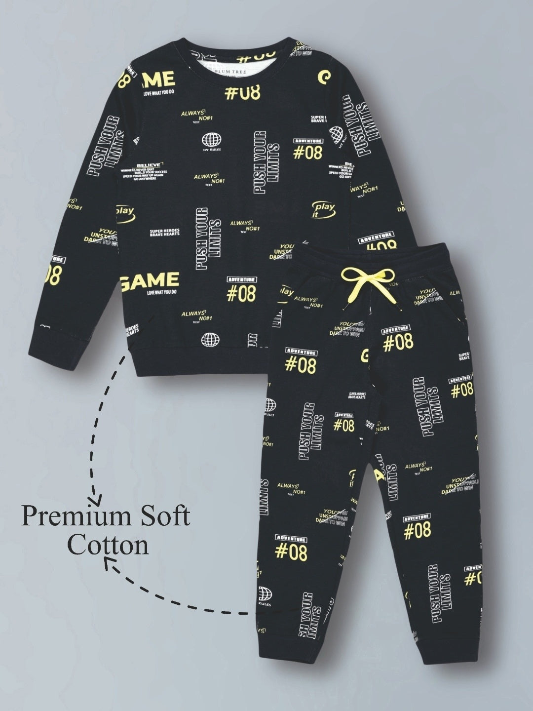 Boys Premium Soft Cotton full sleeve T-shirt and jogger pant Clothing Set