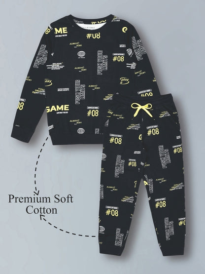 Boys Premium Soft Cotton full sleeve T-shirt and jogger pant Clothing Set