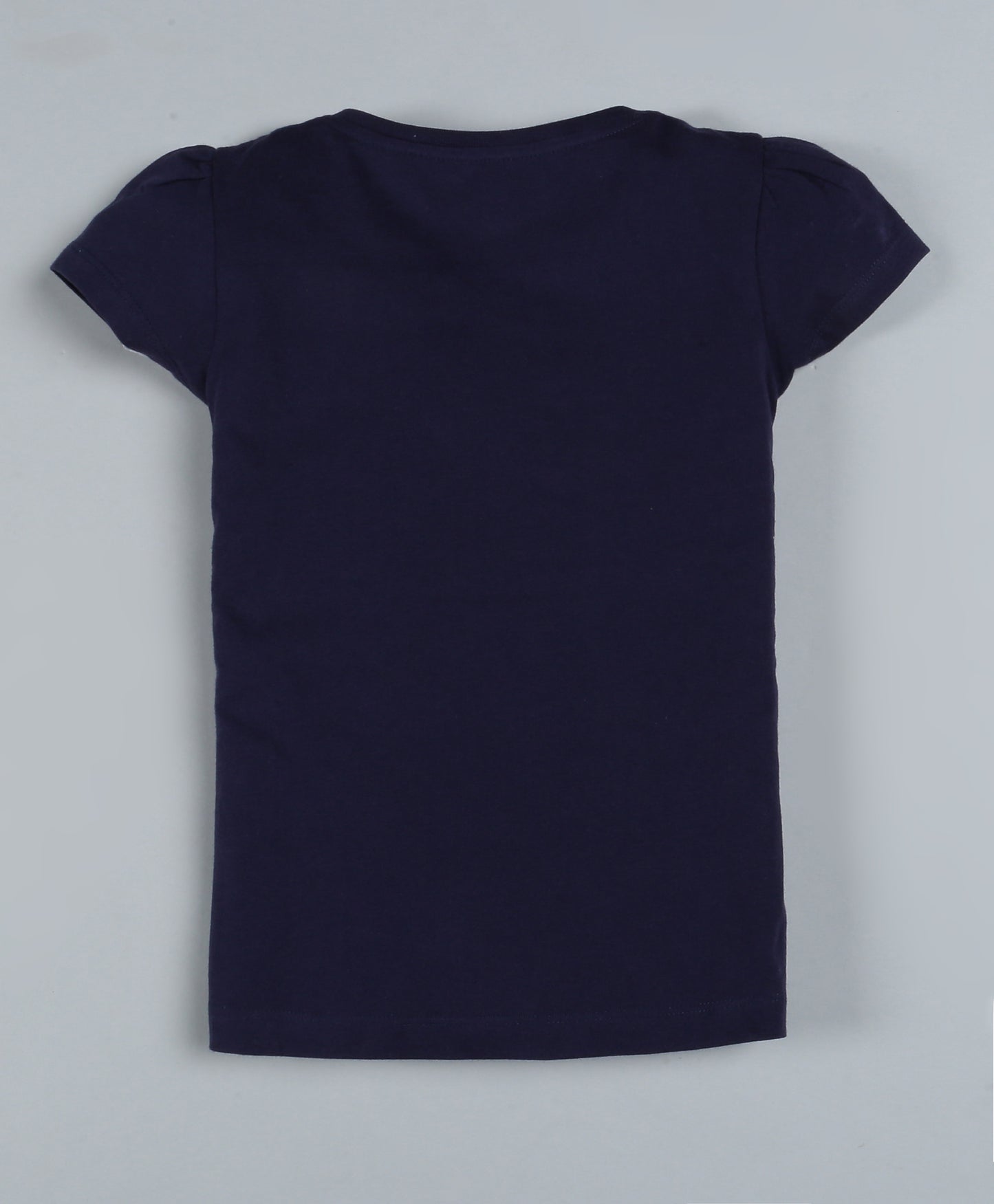 Plum Tree Girls Half Sleeve Little Princess Print T-shirt and Short( Pack of 2)-NAVY & ORANGE