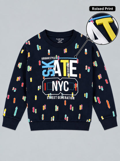 Boys Premium Soft Cotton Full Sleeve Printed Round Neck Sweatshirt