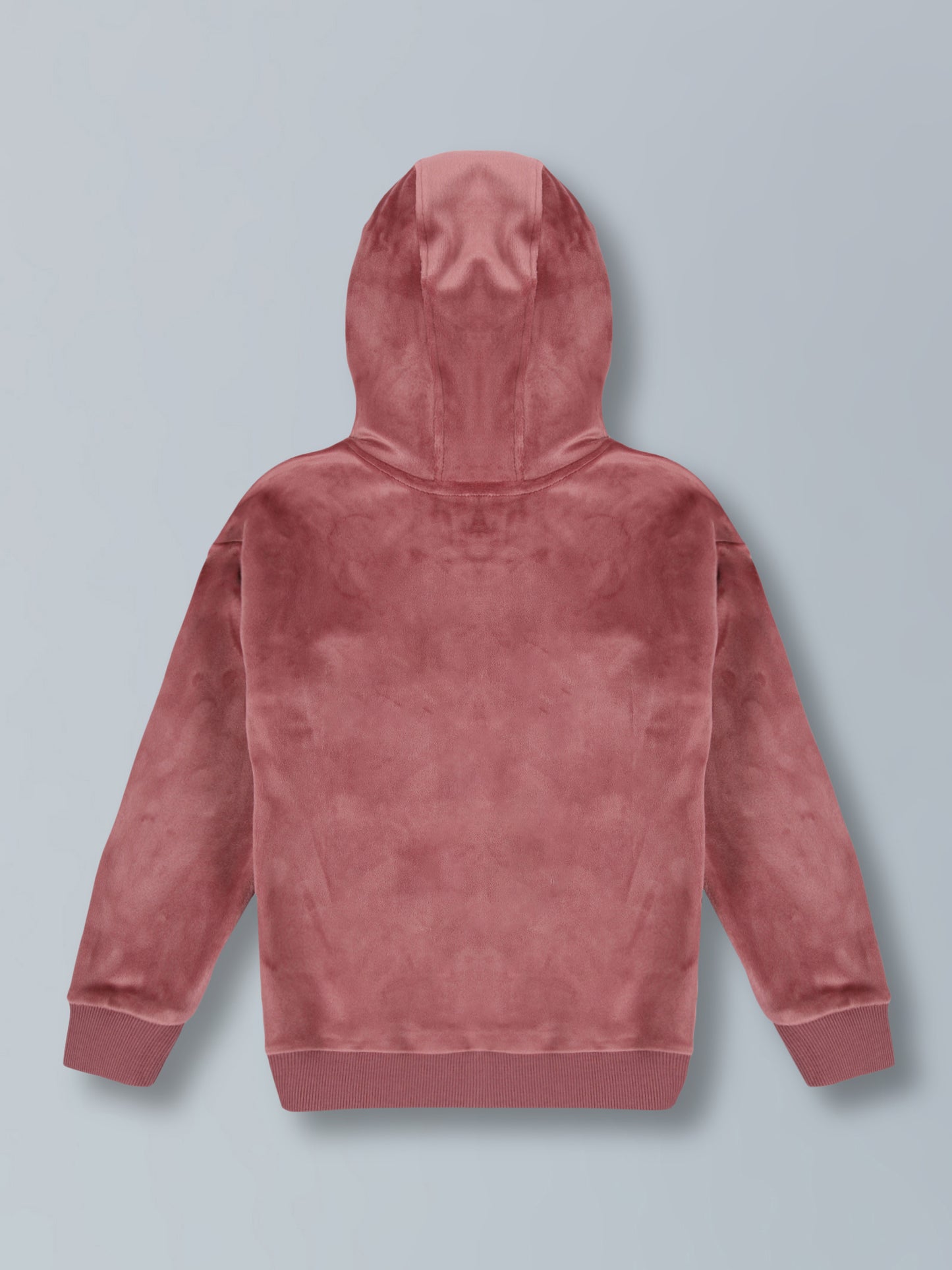 Girls Crown Stone Velour Zip Through Hoodie- Winter Pink