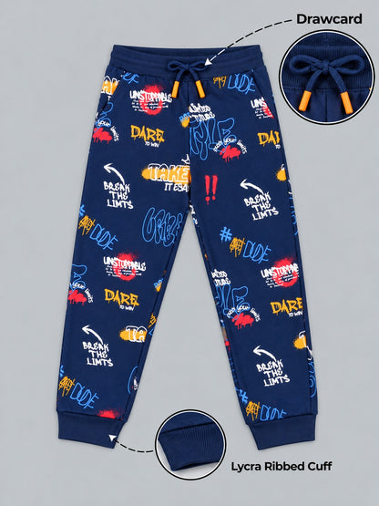 Boys Premium Soft cotton Regular Fit Printed Jogger