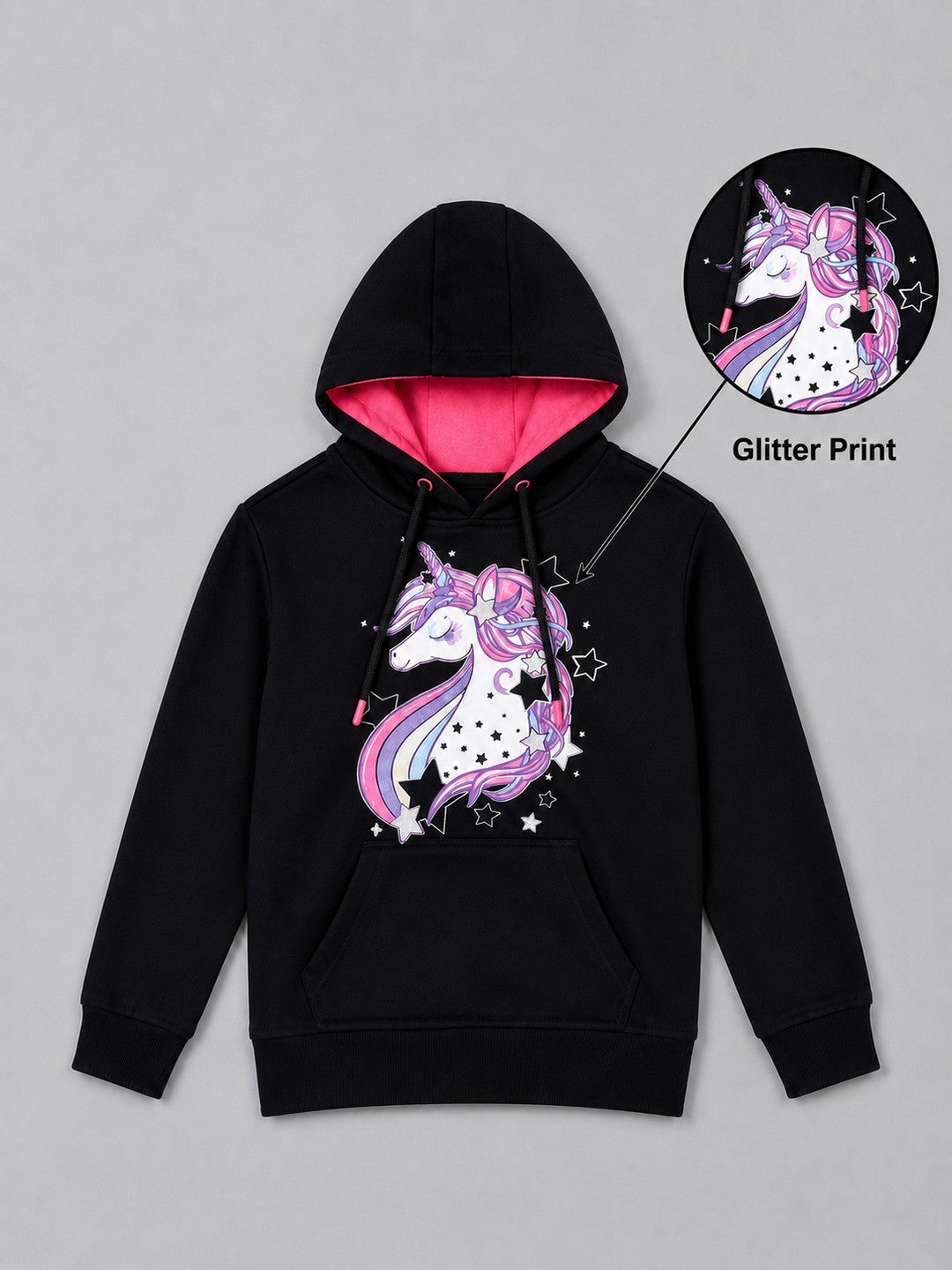 Girls Premium Soft cotton full sleeve Printed Hooded Sweatshirt