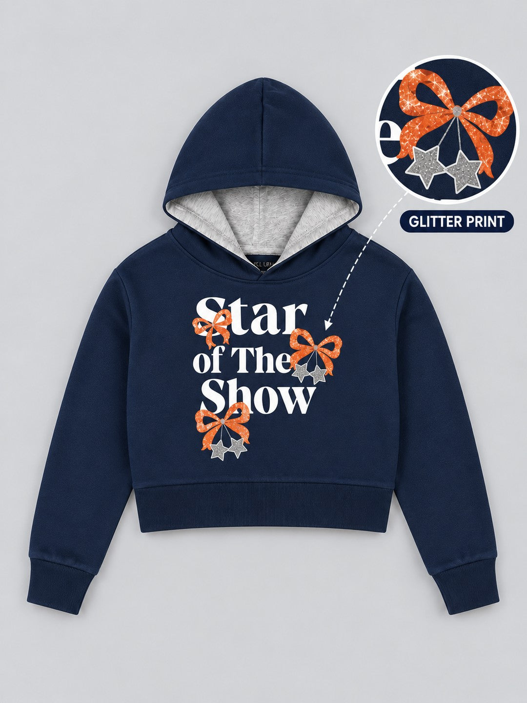 Girls Premium Soft cotton Full Sleeve Cropped Hooded Sweatshirt