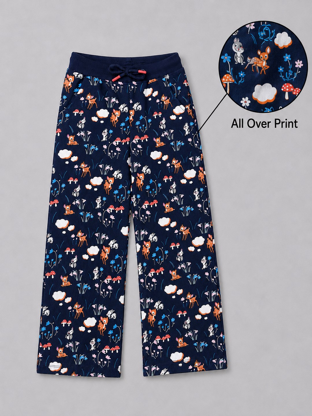 Girls Premium Soft Cotton Printed Wide Leg Pant