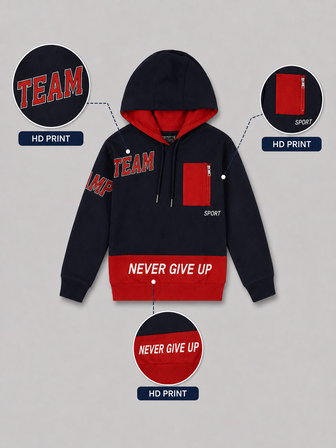 Boys Premium Soft cotton full sleeve Hooded Sweatshirt