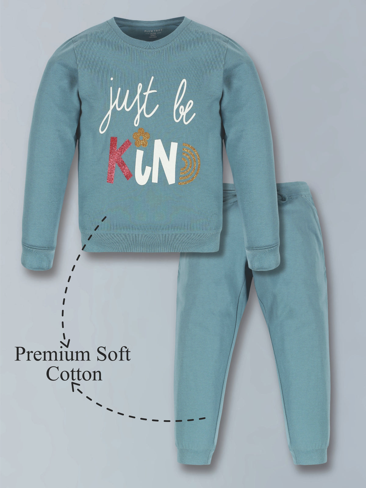 Girls Premium Soft Cotton Full sleeve T-shirt and jogger pant clothing set