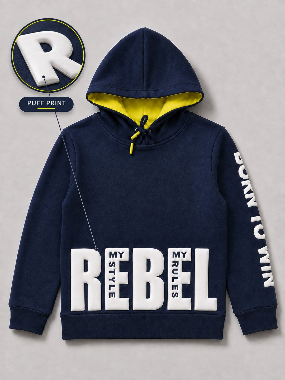 Boys Premium Soft Cotton Full Sleeve Printed Hooded Sweatshirt