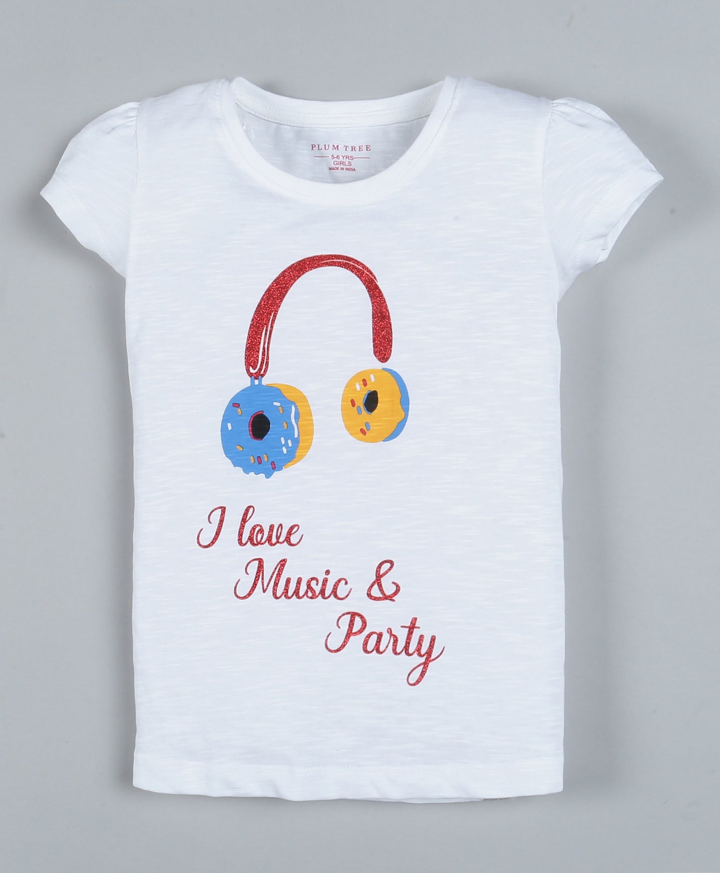 Plum Tree Girls Mommy Superstar Print  T-shirt( Pack of 2)-RED & OFF WHITE