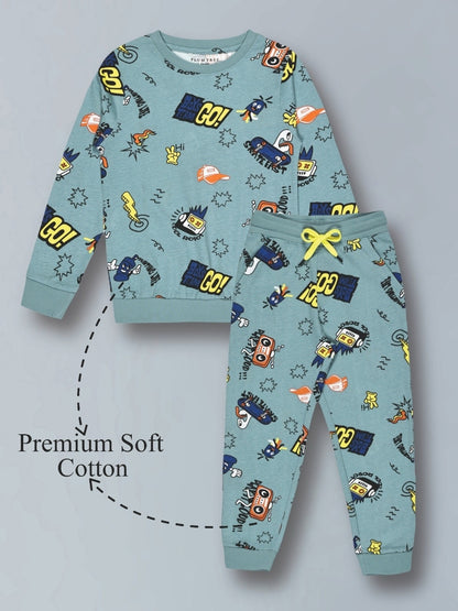 Boys Premium Soft Cotton full sleeve T-shirt and jogger pant Clothing Set