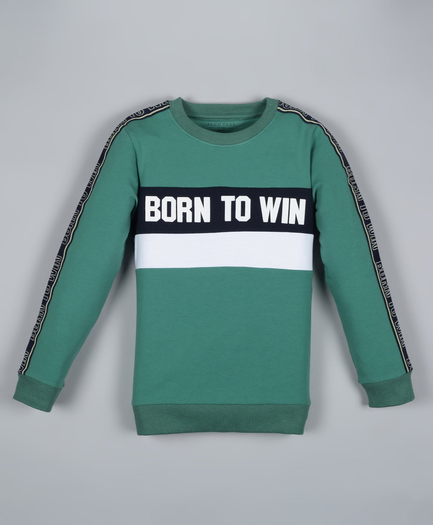 Round Neck Pullover Sweatshirt and Printed Jogger set