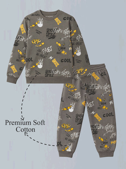 Boys Premium Soft Cotton full sleeve T-shirt and jogger pant Clothing Set
