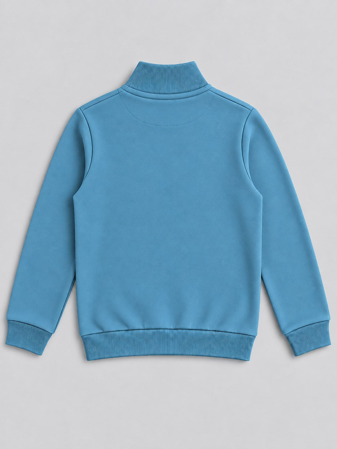 Boys Premium Soft Cotton Printed Half Zipper Hi-Neck Sweatshirt and Jogger Set