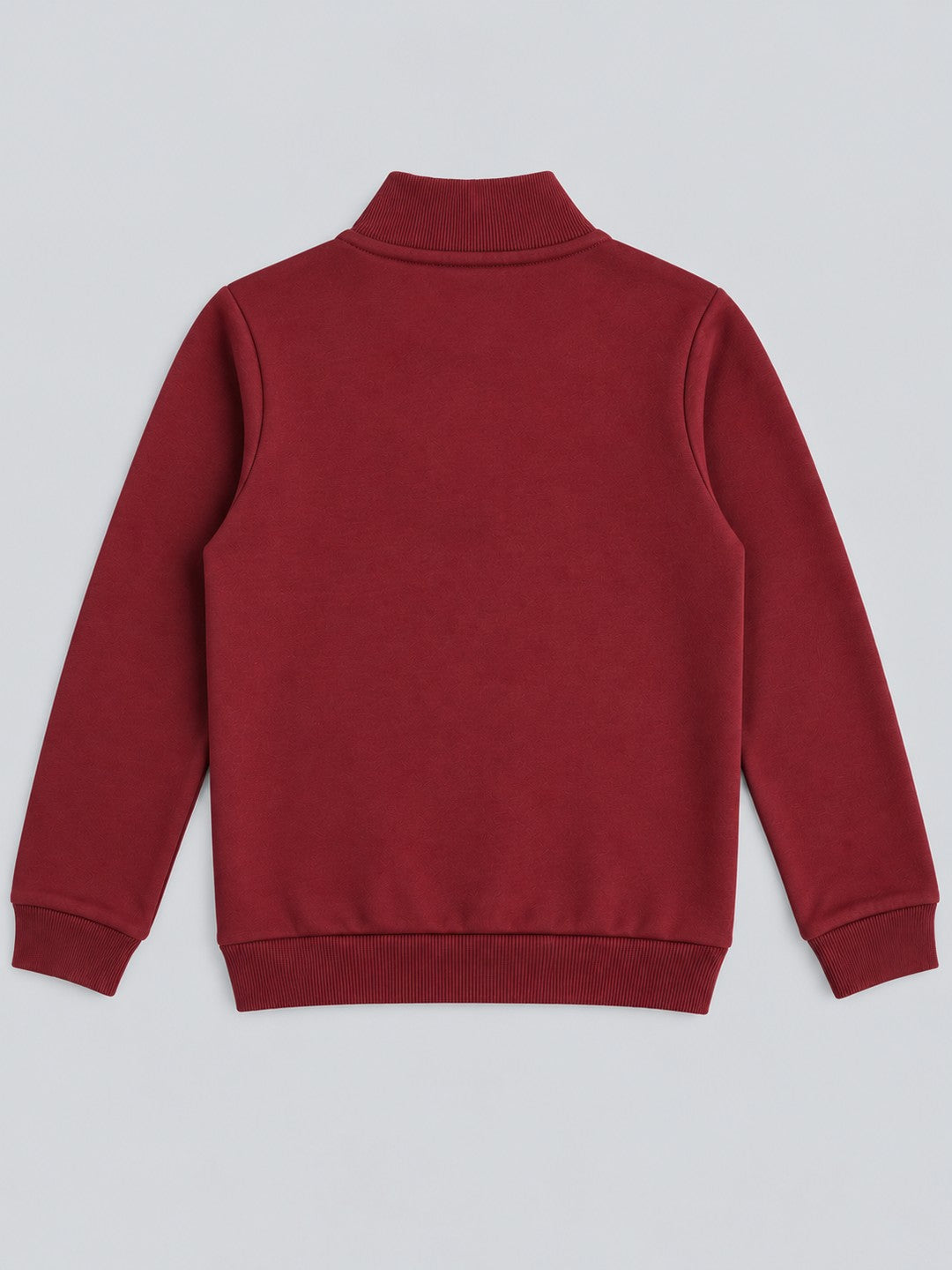 Boys Premium Soft Cotton Full Sleeve Half Zipper Hi-Neck Sweatshirt