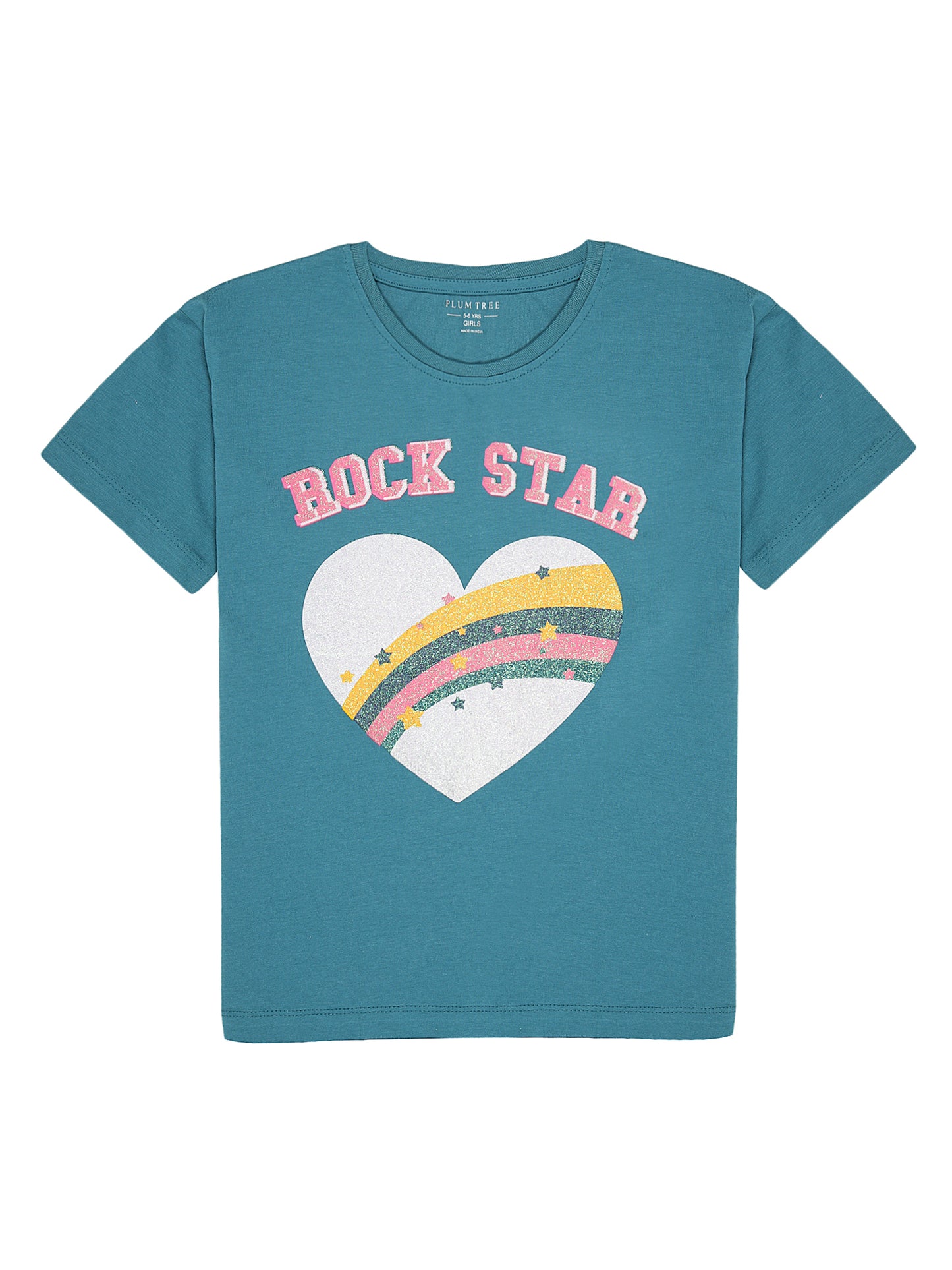 Girls Set of 2 Pure Cotton Oversized T-shirt-PINK BLUE